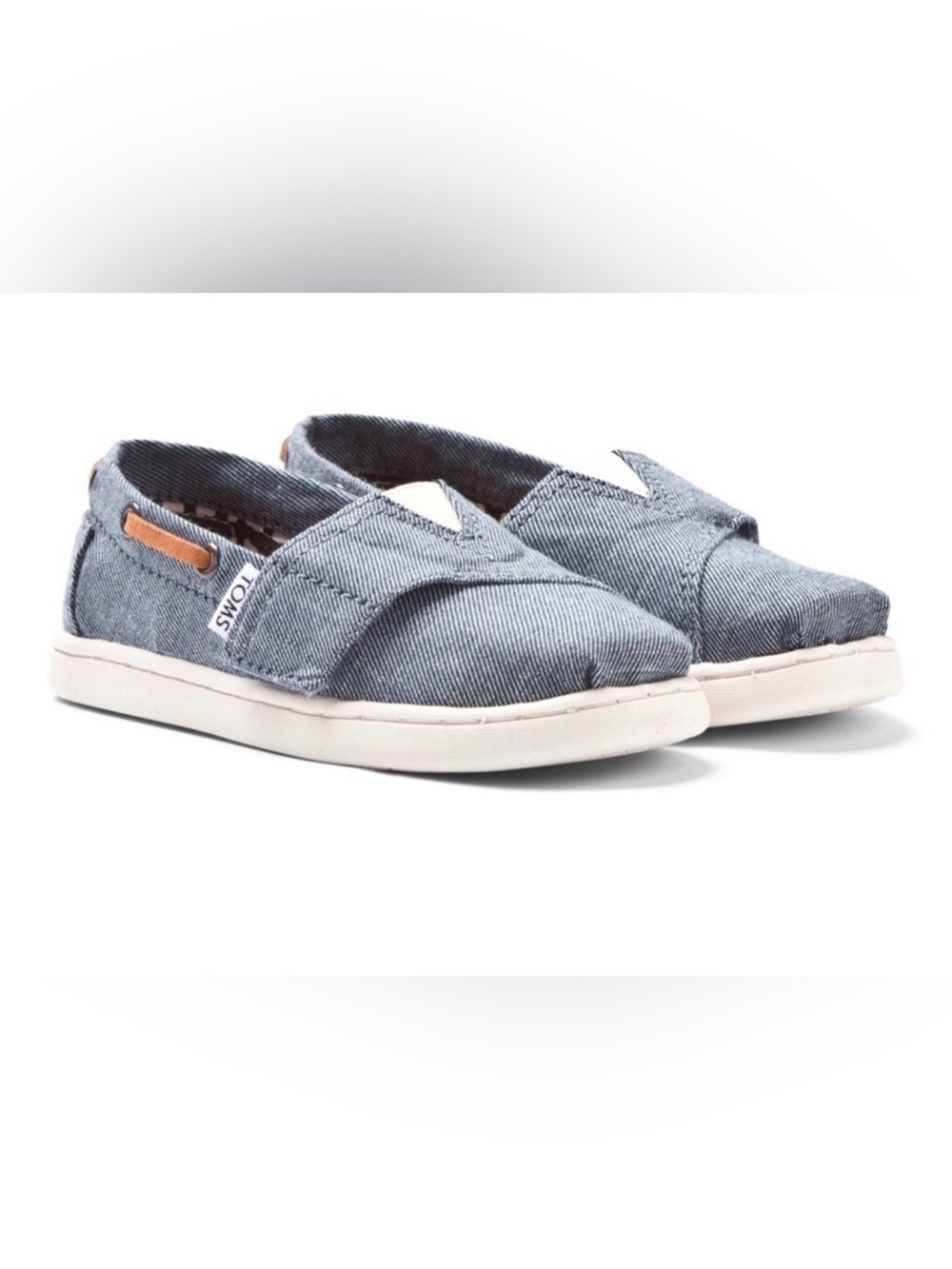 Toms Kids Denim Blue Canvas Slip-On Sneakers